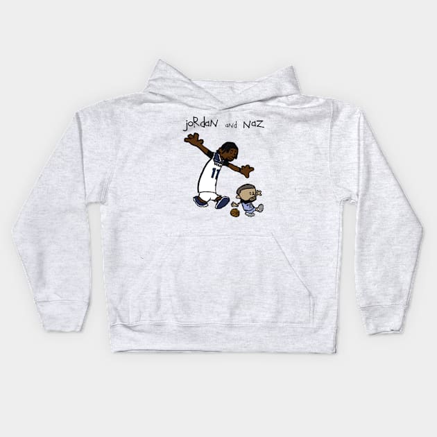 Jordan and Naz (Calvin and Hobbes) Kids Hoodie by Mortimermaritin